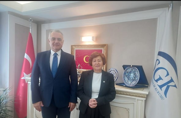 TEİS Başkanı Saydan SGK Başkan Yardımcısı İsmail Ertüzün'ü Makamında Ziyaret Etti