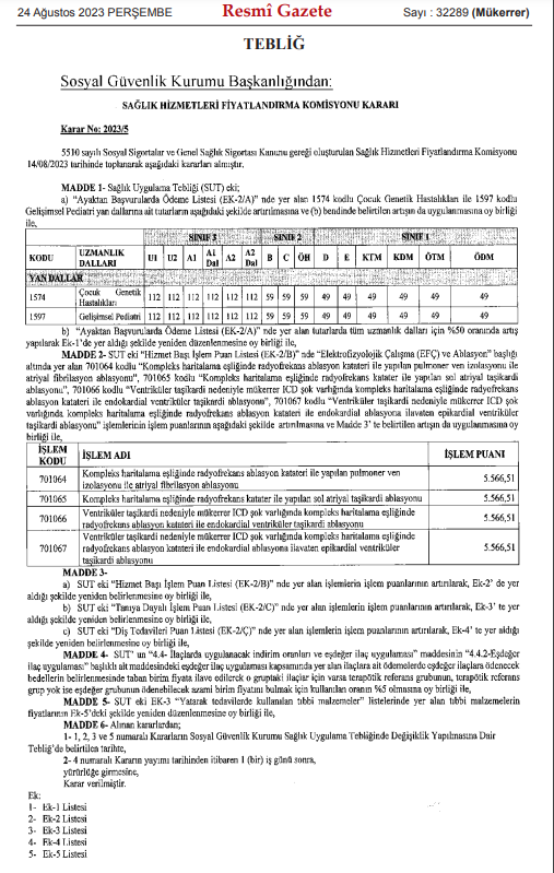 SUT Değişikliği Resmi Gazetede Yayımlandı